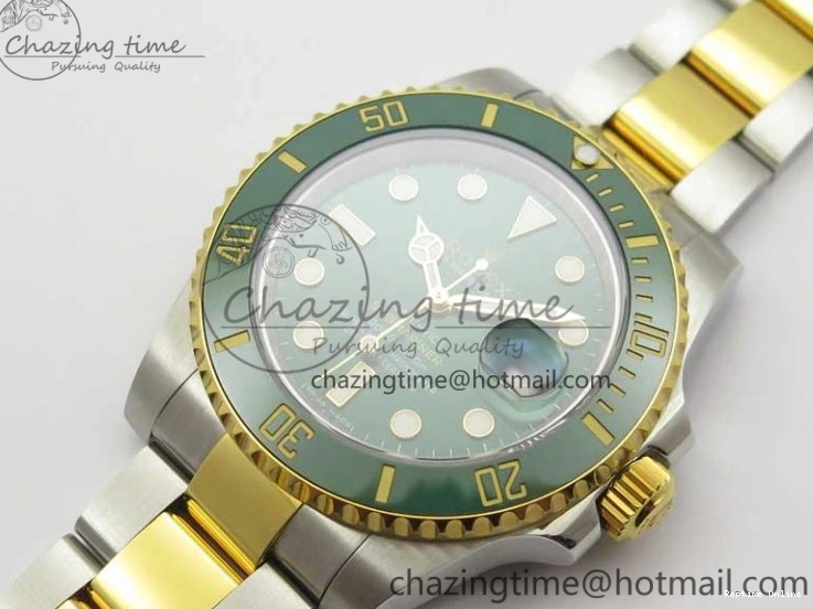 0218 Submariner 116613 LV VRF Best Edition YG Wrapped Bezel Green Dial on SS YG Bracelet A2836 MAX Version Compact 2920